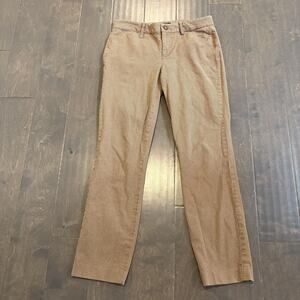 Lauren Ralph‎ Lauren Pants Womens 4 Brown Houndstooth Cotton Stretch Slim Chino